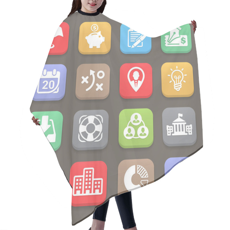 Personality  Business And Finance Icon For Web, Mobile. Vector Hair Cutting Cape