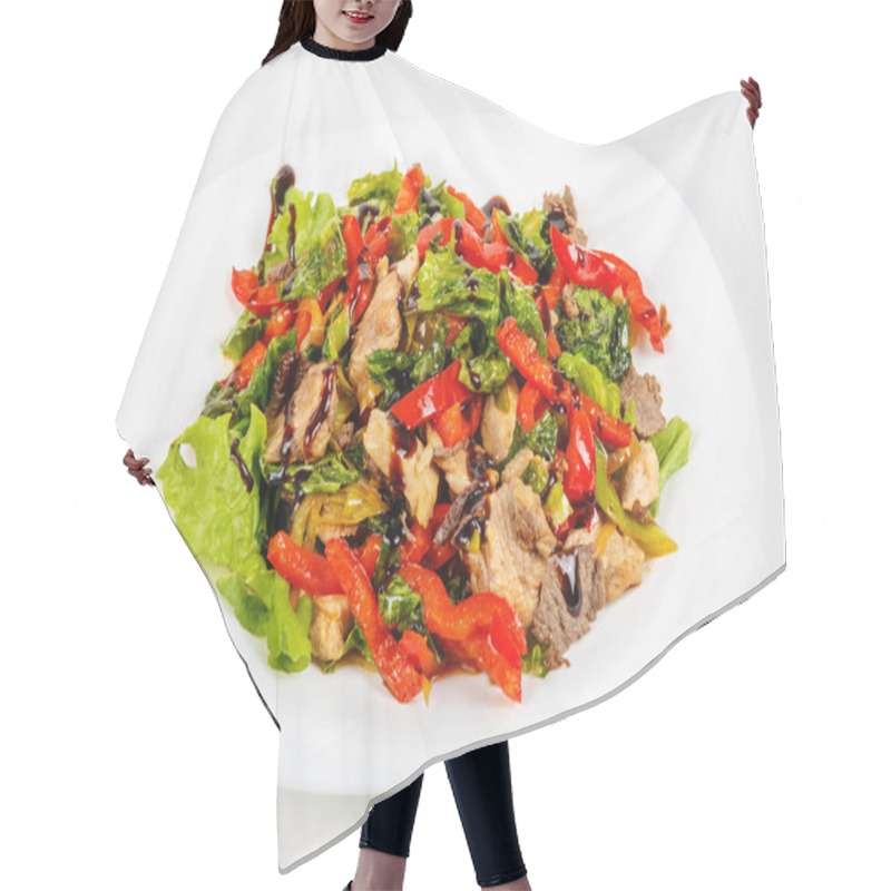 Personality  Chinese Meat With Vegetables In Sweet Sour Sauce Hair Cutting Cape