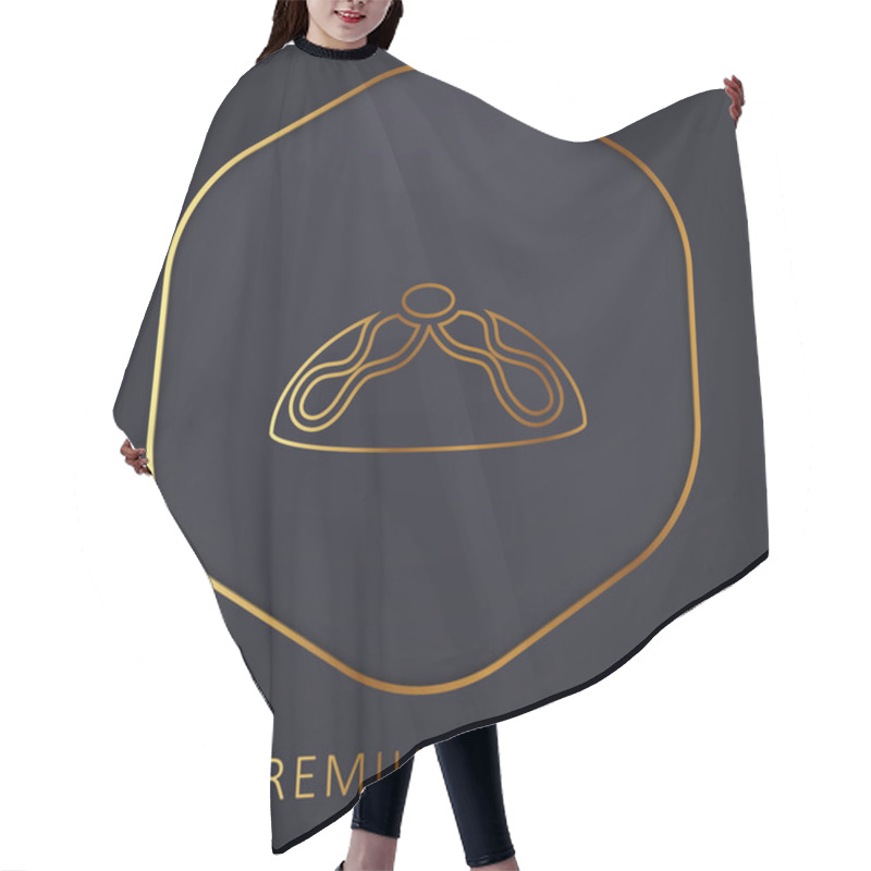 Personality  Bread Of The Dead Typical Of Mexico Golden Line Premium Logo Or Icon Hair Cutting Cape