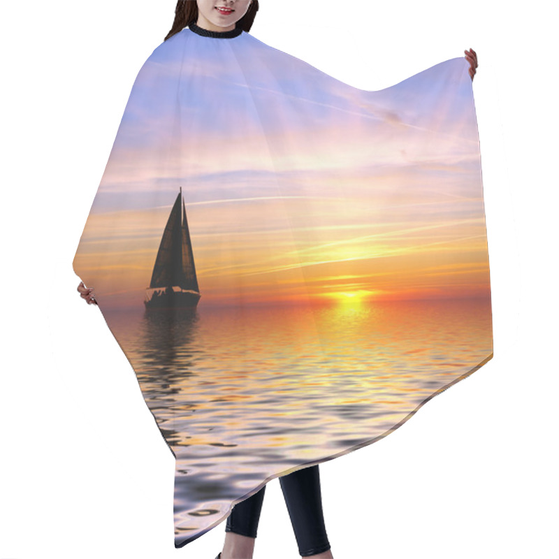 Personality  Sailing To The Sunset Hair Cutting Cape