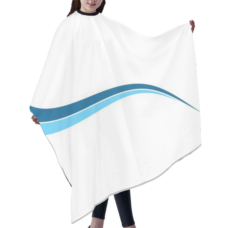 Personality  Wave Line Vector Concept Illustration  Hair Cutting Cape