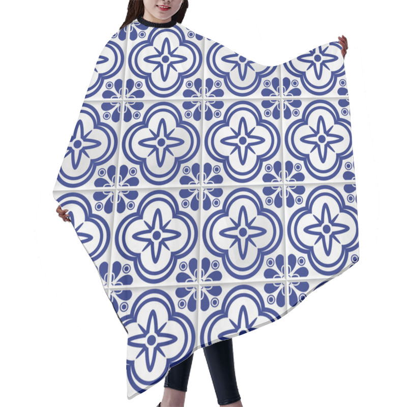 Personality  Vector Seamless Background With Oriental Mosaic Tiles Hair Cutting Cape