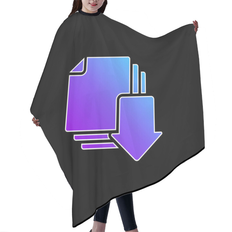 Personality  Arrow Blue Gradient Vector Icon Hair Cutting Cape