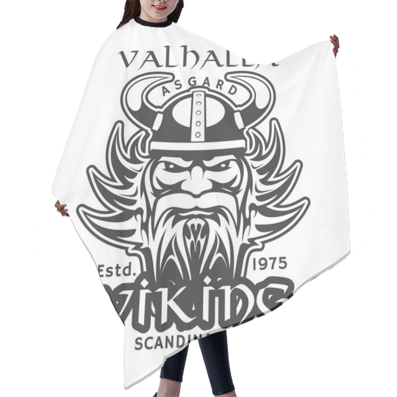 Personality  Valhalla Asgard, Viking Warrior T-shirt Print Hair Cutting Cape