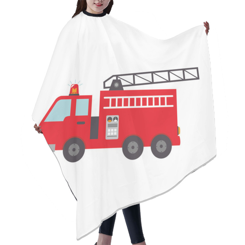 Personality  Fire Truck Equipement Service Emergency Hair Cutting Cape