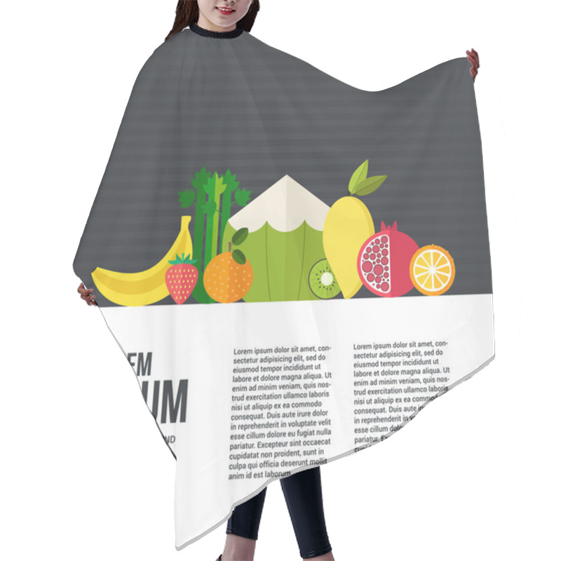 Personality  Diet And Organic Food Template Hair Cutting Cape