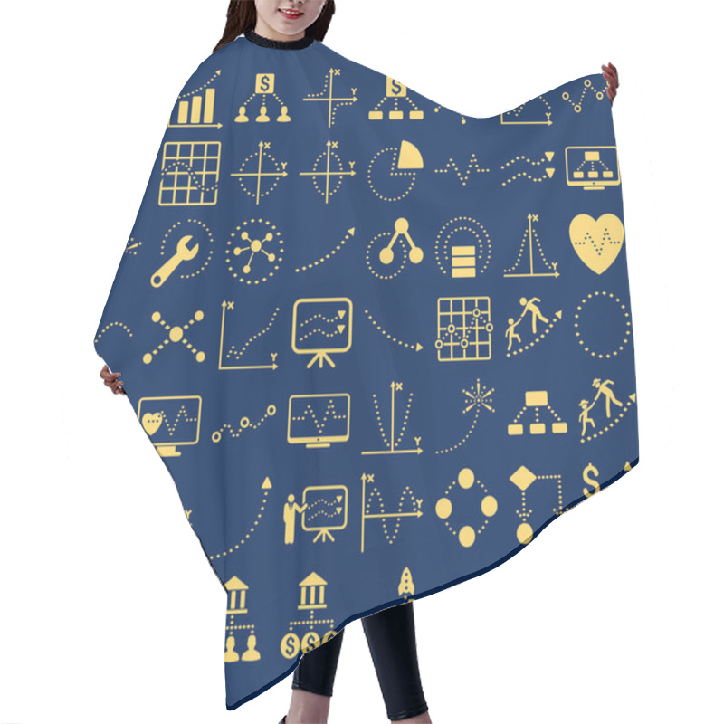 Personality  Business Charts With Rhombus Dots Vector Icons Hair Cutting Cape