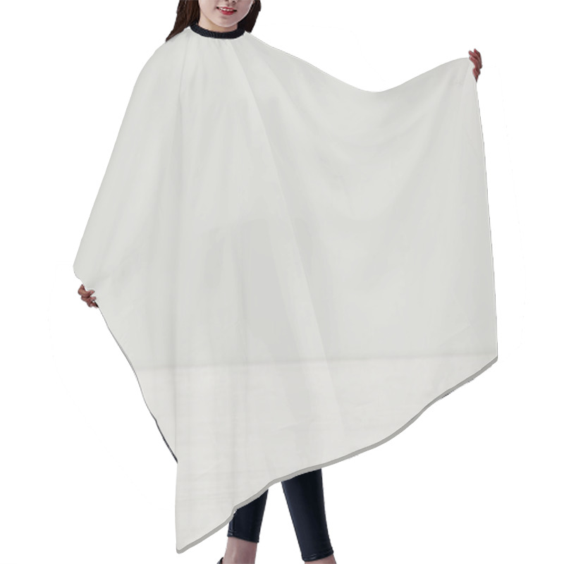 Personality  Empty Wooden Surface With White Wall Hair Cutting Cape