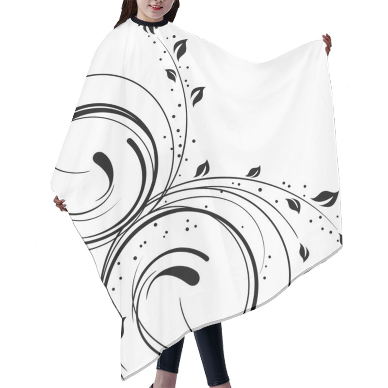 Personality  Vector Floral Pattern. Hair Cutting Cape