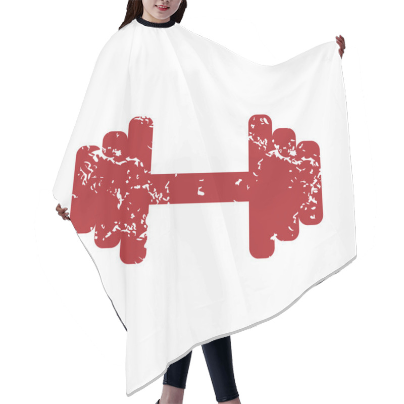 Personality  Red Grunge Weight Logo Hair Cutting Cape