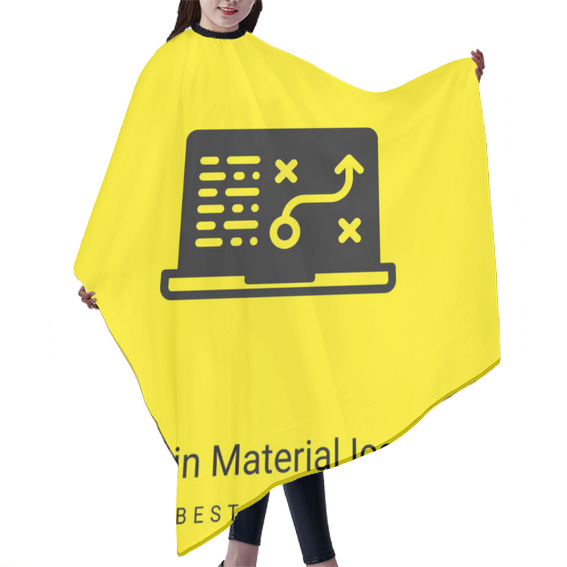 Personality  Analytics Minimal Bright Yellow Material Icon Hair Cutting Cape