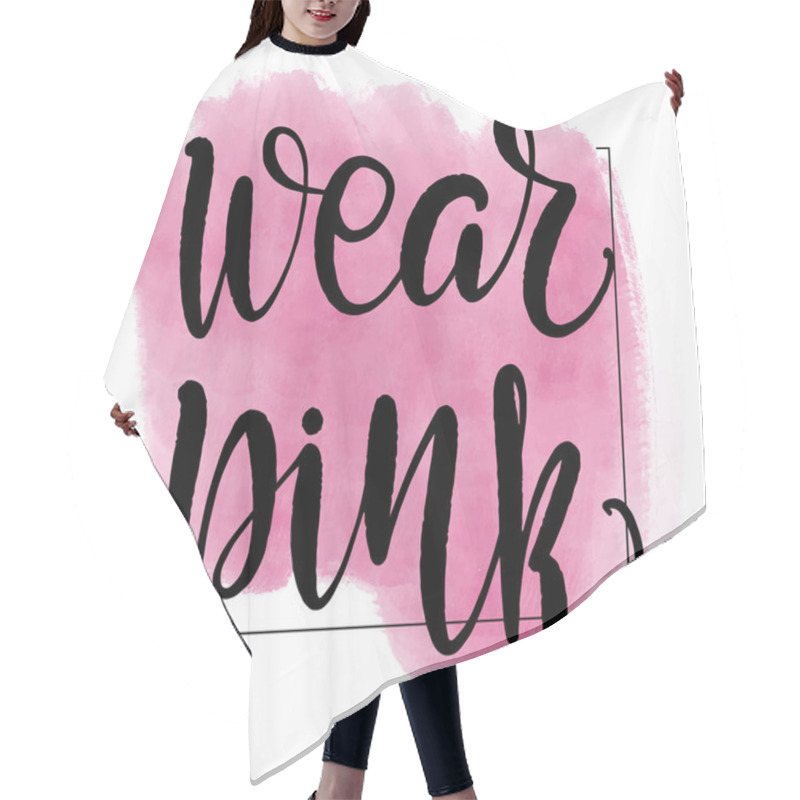 Personality  Lettering Wear Pink Hair Cutting Cape