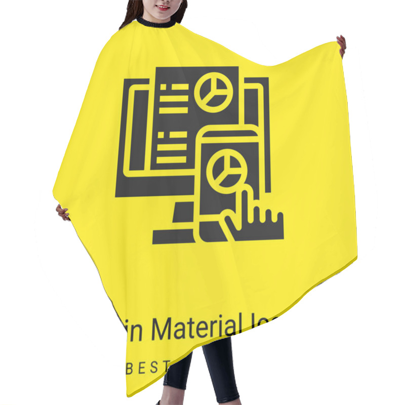 Personality  Analysis Minimal Bright Yellow Material Icon Hair Cutting Cape