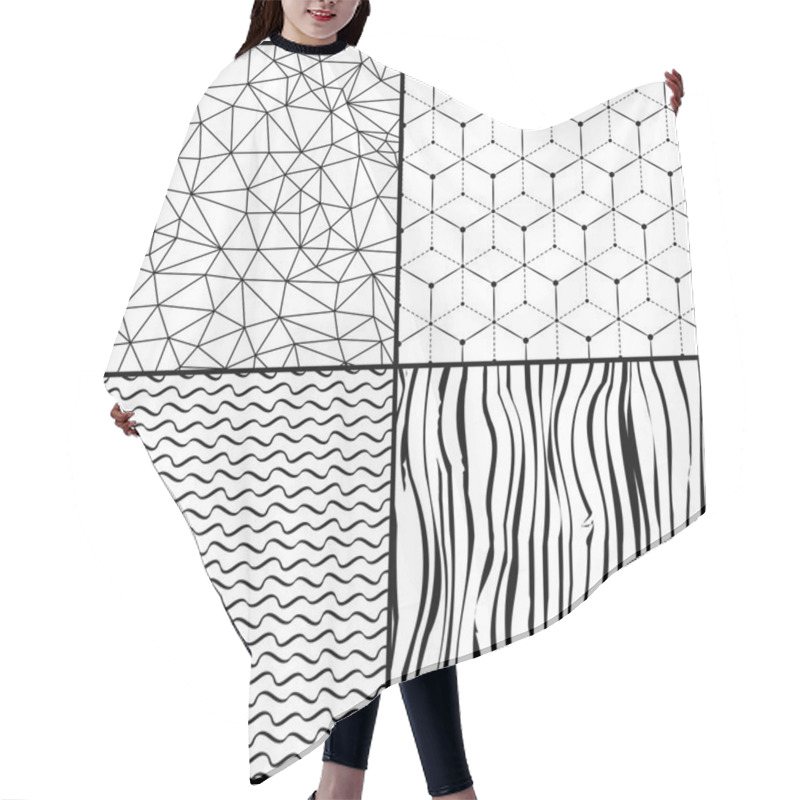 Personality  Set Of Different Patterns Hair Cutting Cape