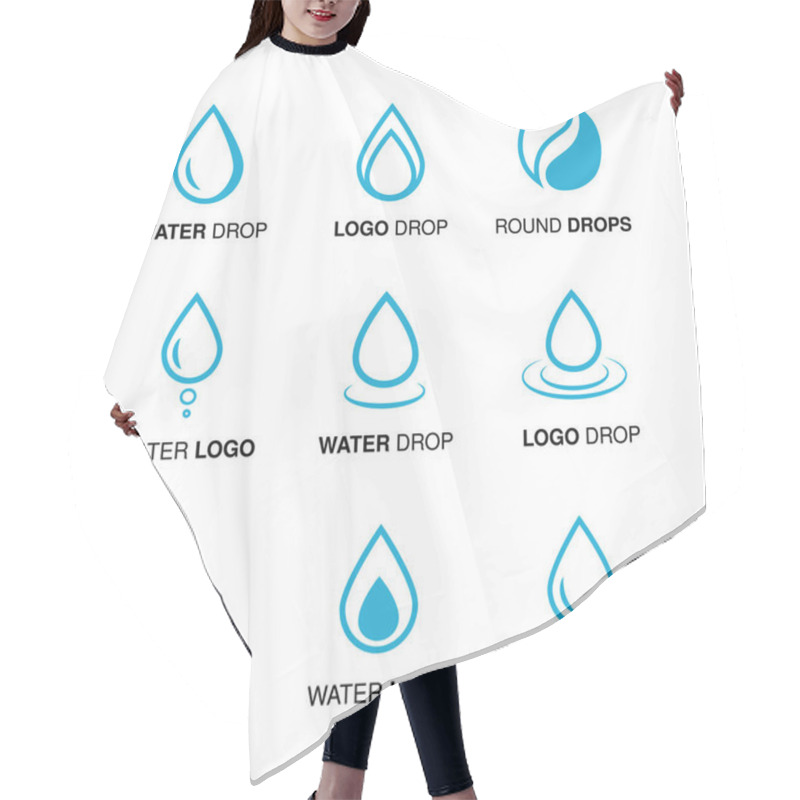 Personality  Set Of Water Logo Design Hair Cutting Cape