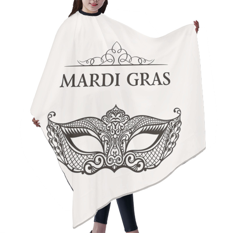 Personality  Beautiful Mask Of Lace. Mardi Gras Vector Background Hair Cutting Cape