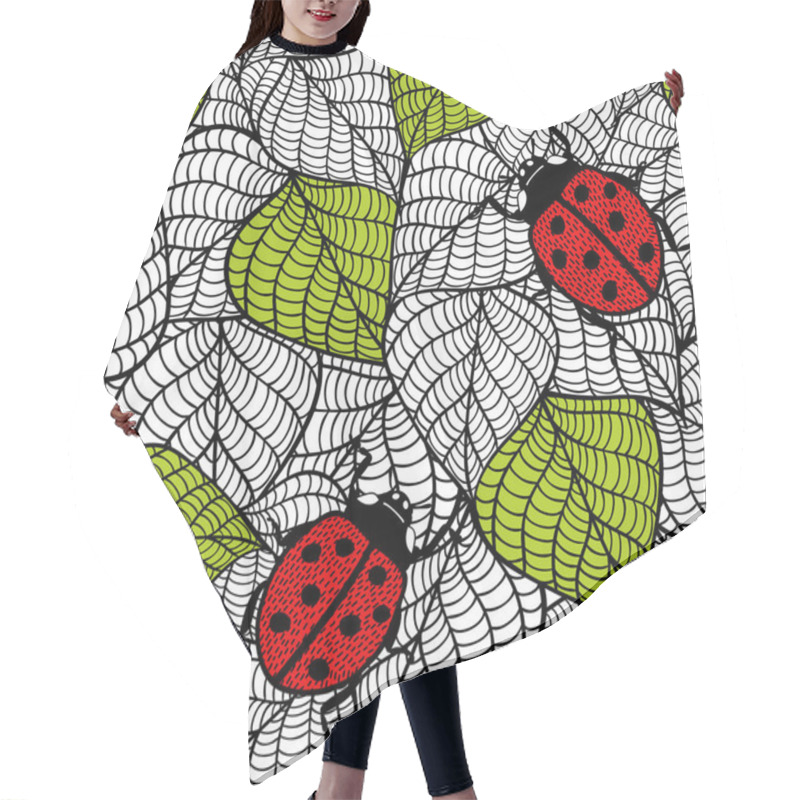 Personality  Seamless Pattern With Ladybugs  Hair Cutting Cape