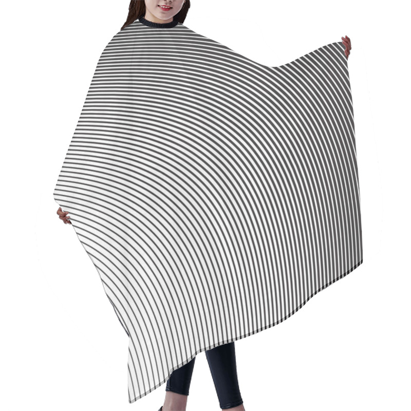 Personality  Wave  Lines Pattern Hair Cutting Cape