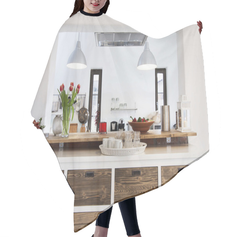 Personality  Rustic Kitchen Interior Hair Cutting Cape