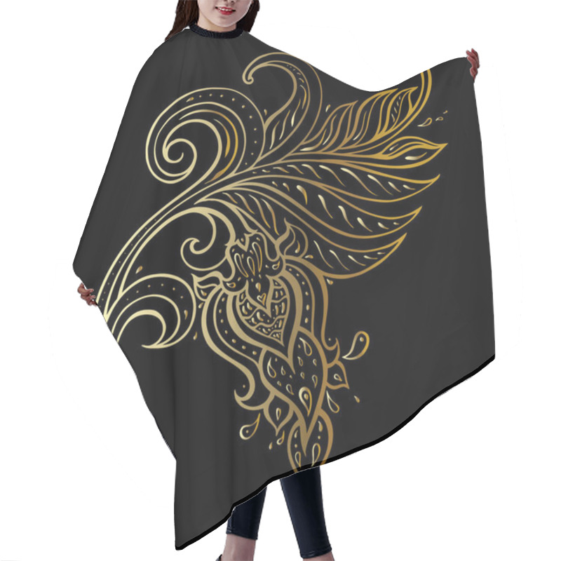 Personality  Paisley. Ethnic Ornament, Vector Hand Drawn Elements Hair Cutting Cape