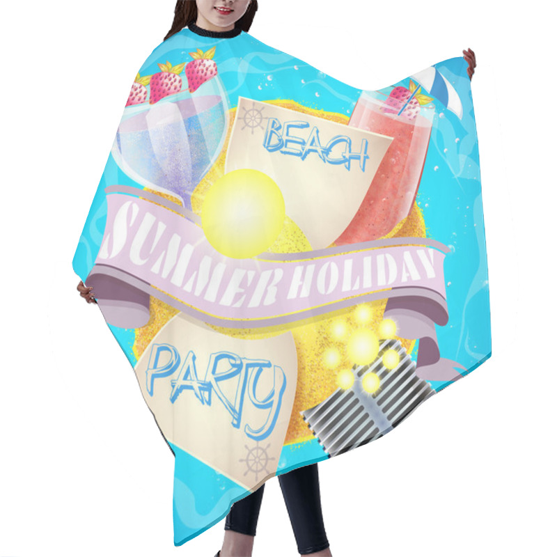 Personality  Summer  Banner Vector Illustration   Hair Cutting Cape