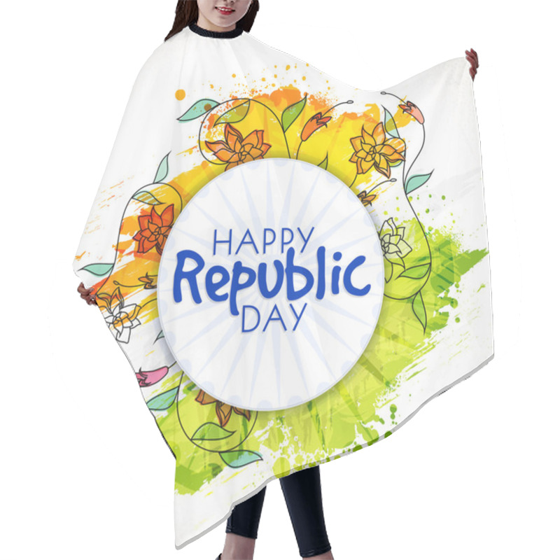 Personality  Creative Sticky With Ashoka Wheel For Indian Republic Day. Hair Cutting Cape