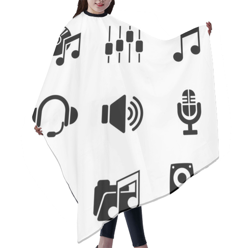 Personality  Computer Audio Icons Hair Cutting Cape