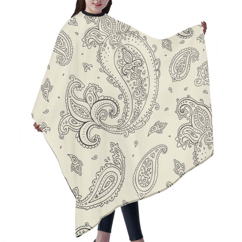 Personality  Seamless Paisley Background. Hair Cutting Cape