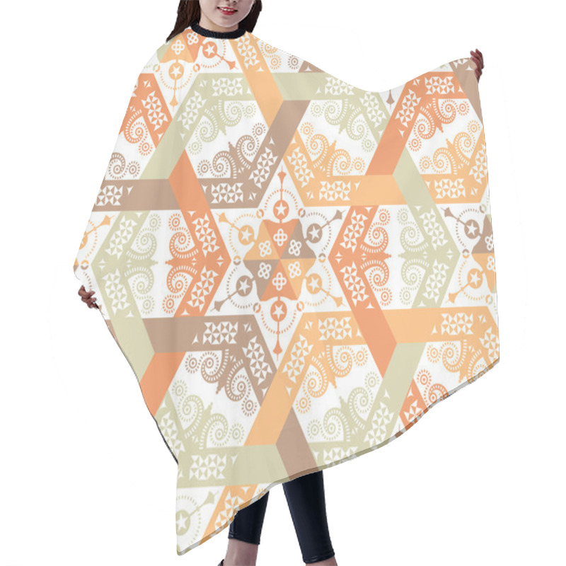 Personality  Overlapping Intensive And Seamless Patterns Hair Cutting Cape