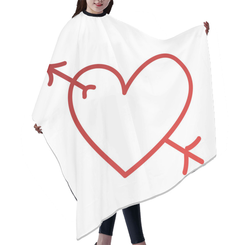 Personality  Romantic Heart Love Arrow Cupid Valentine Symbol Hair Cutting Cape