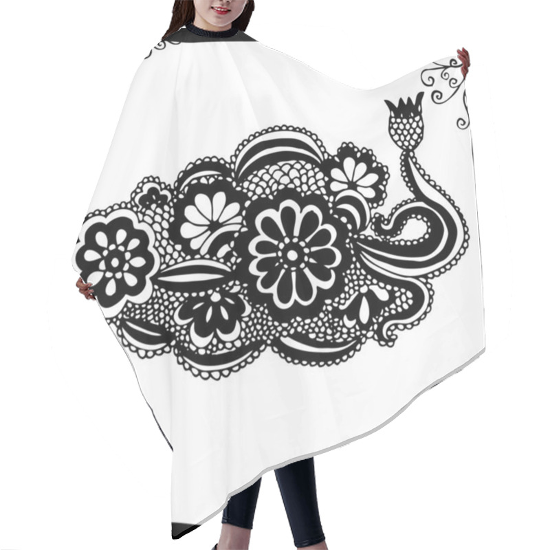 Personality  Ornate Flower Design Hair Cutting Cape