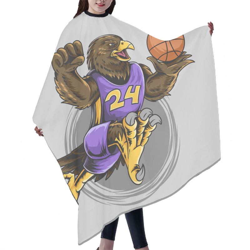 Personality  Eagle Wearing Basketball Playing Ball Vector Hair Cutting Cape