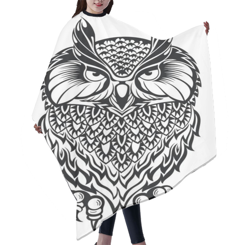 Personality  Vector Owl Hair Cutting Cape