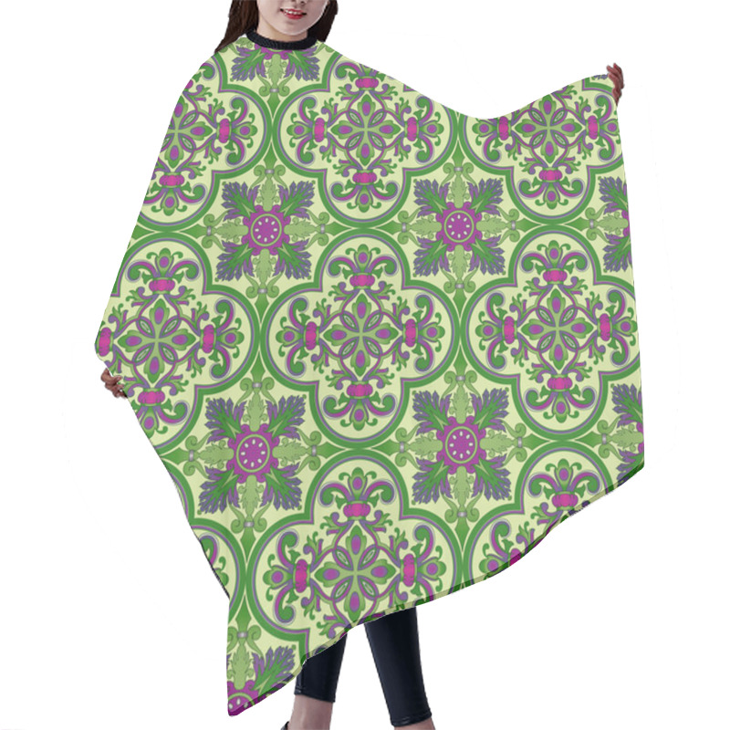 Personality  Seamless Ornamental Oriental Pattern Vector Background Hair Cutting Cape