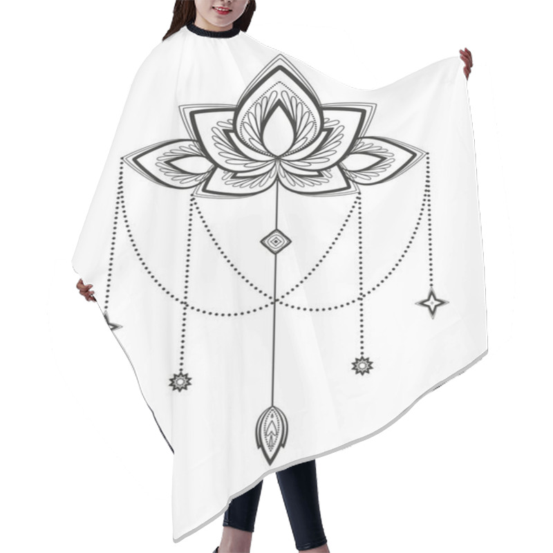 Personality  Vector Flower Mandala Hair Cutting Cape