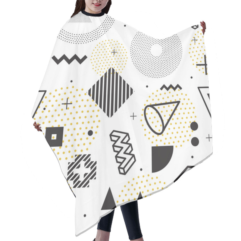 Personality  Memphis Style Seamless Pattern Hair Cutting Cape