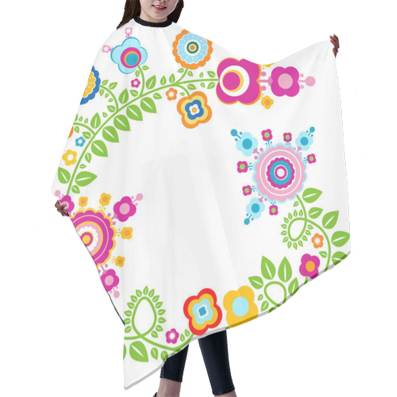 Personality  Floral Card Hair Cutting Cape