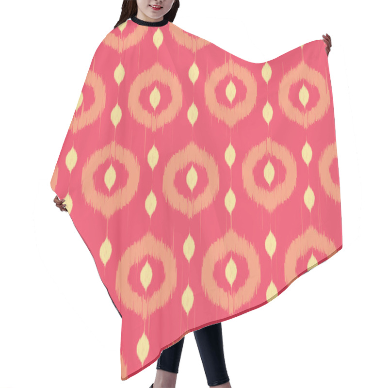 Personality  Vector Seamless Ikat Pattern Hair Cutting Cape