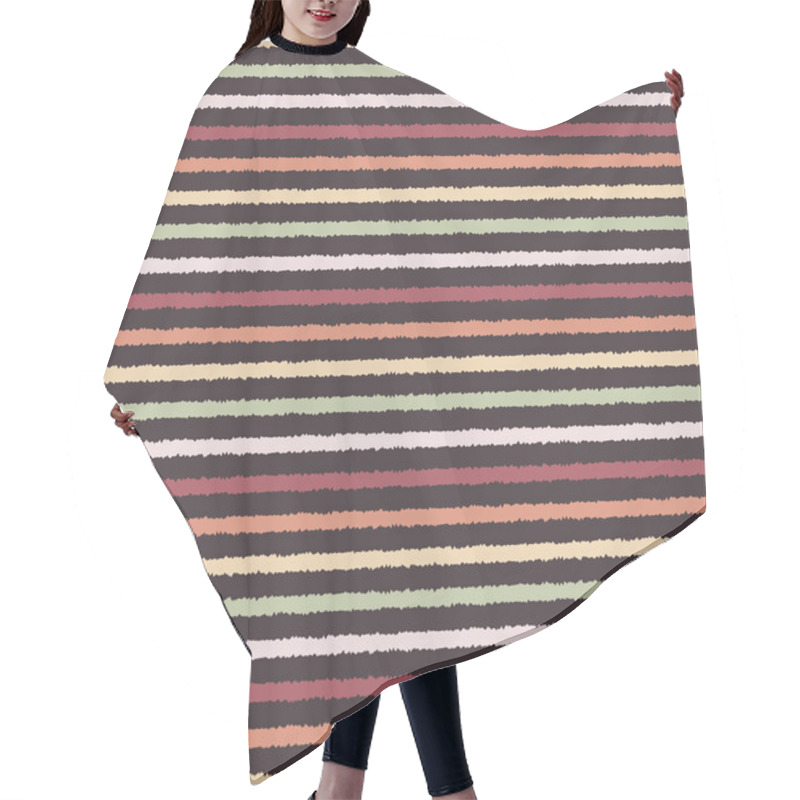 Personality  Vector Abstract Background With Horizontal Stripes. Hair Cutting Cape