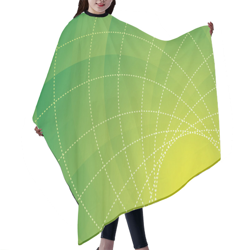 Personality  Green Spiral Background Hair Cutting Cape