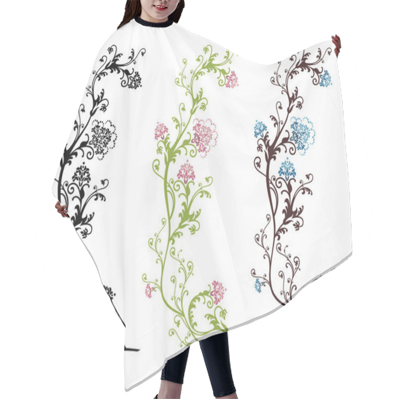 Personality  Floral Vector Designs Isolated Hair Cutting Cape