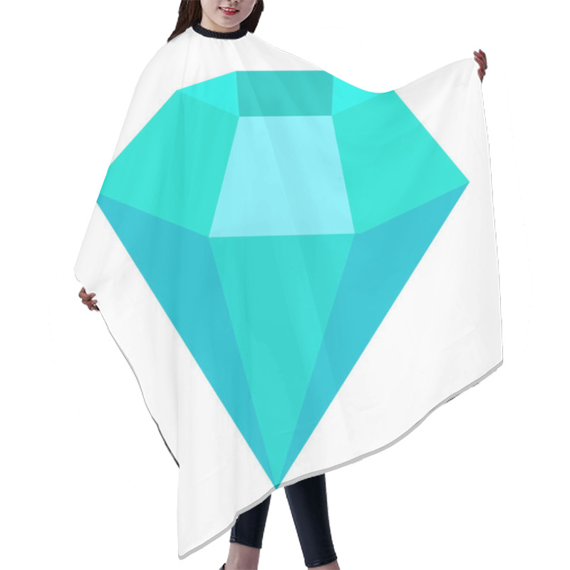 Personality  Simple Diamond Icon Hair Cutting Cape