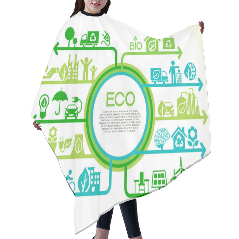 Personality  Eco Concept Banner Hair Cutting Cape