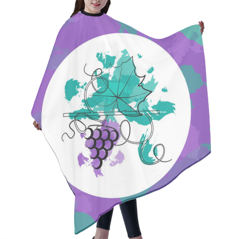 Personality  Grape Berry Leaf Hair Cutting Cape