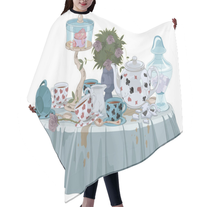 Personality  Wonderland Tea Party Table Hair Cutting Cape