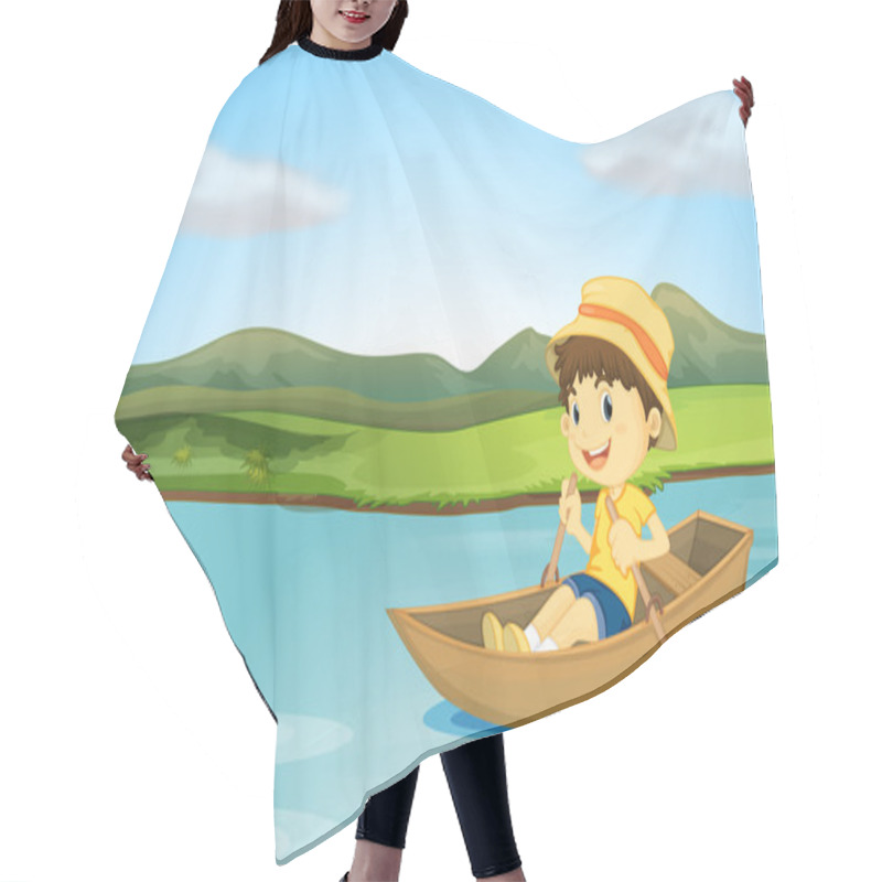 Personality  A Rowing Boy Hair Cutting Cape