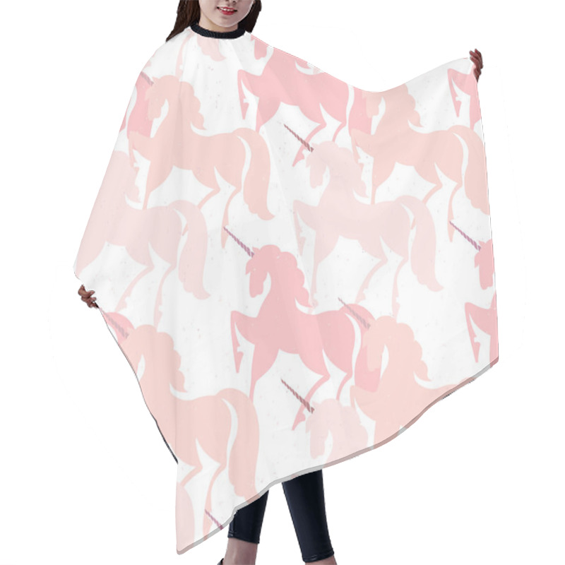 Personality  Pattern With Pink Unicorns.  Hair Cutting Cape