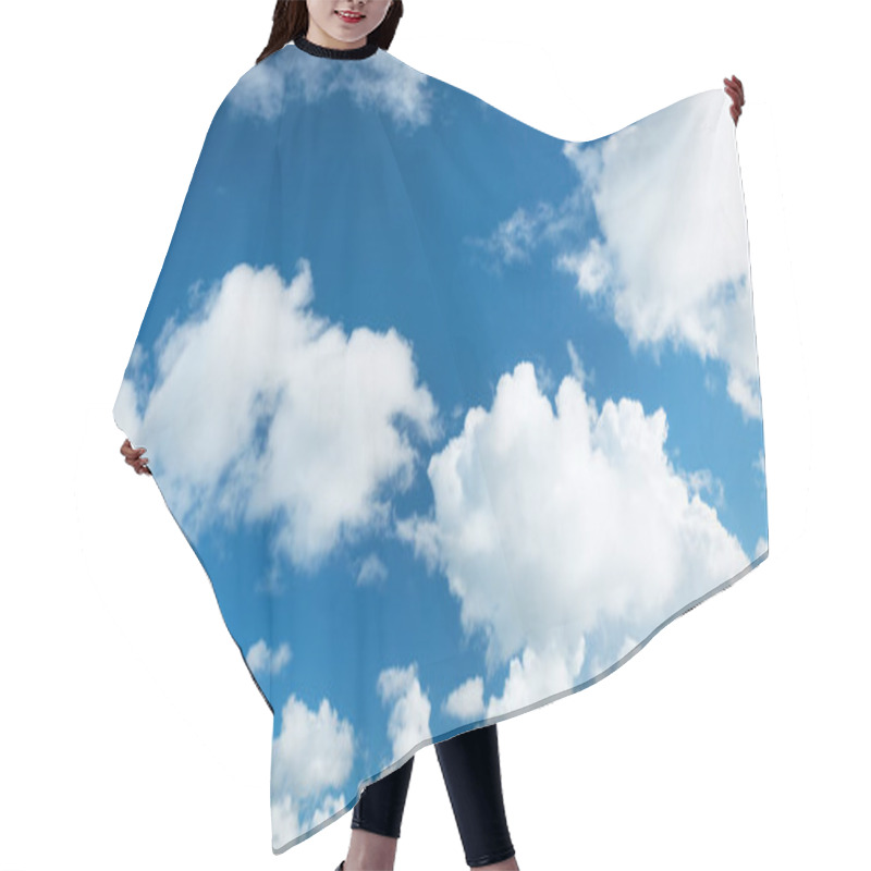 Personality  White Clouds On The Blue Sky On Sunny Day Hair Cutting Cape