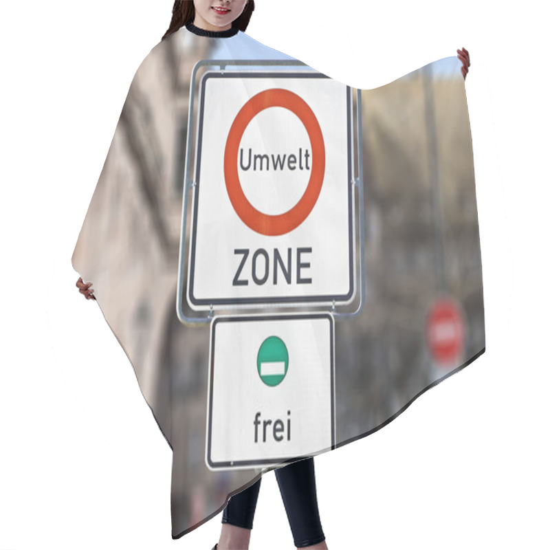 Personality  Road Traffic Sign Marking A Low Emission Zone In City Centers In Germany Translating As 