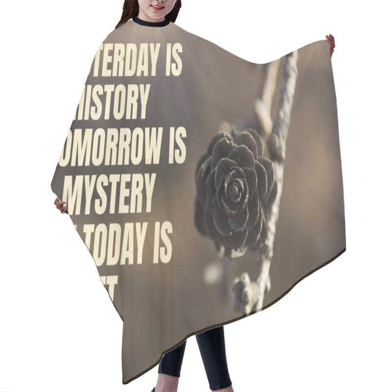 Personality  Yesterday Is History Tomorrow Is Mystery But Today Is A Gift Hair Cutting Cape